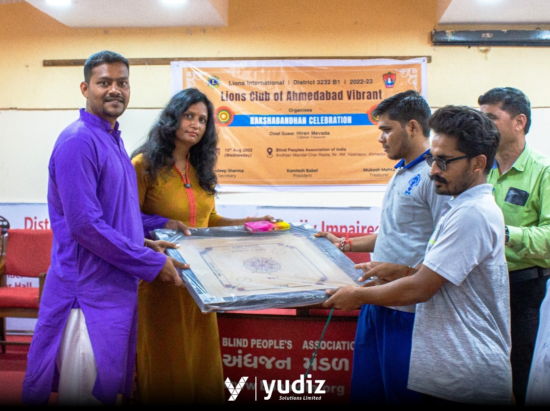 Yudiz Solutions also celebrated Raksha Bandhan with Blind People’s Association 